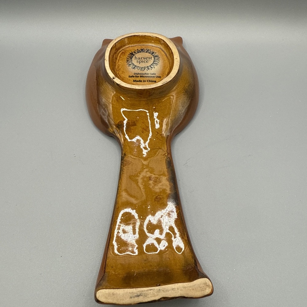 Ceramic OWL SPOON REST Fall‎ Decor Kitchen - Picture 4 of 4